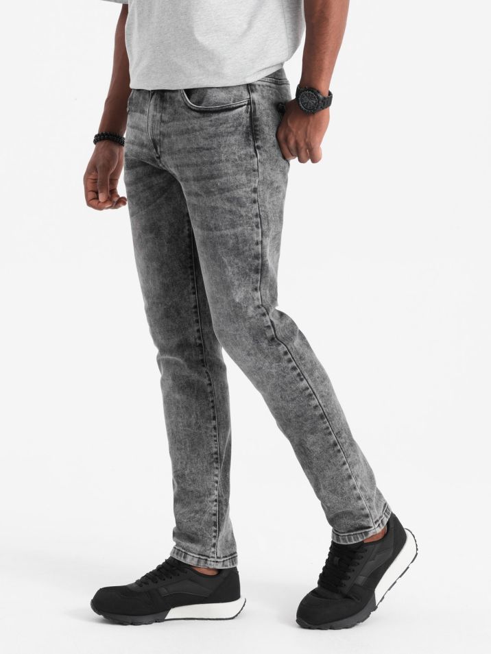 Ombre Clothing Moške hlače iz džinsa Ntiyiso siva