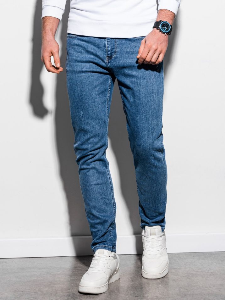Ombre Clothing Moške jeans hlače Dario svetlo modra