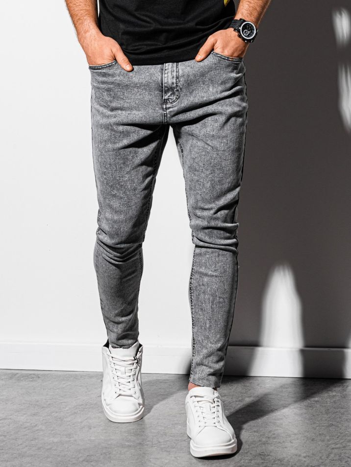 Ombre Clothing Moške jeans hlače Irm siva