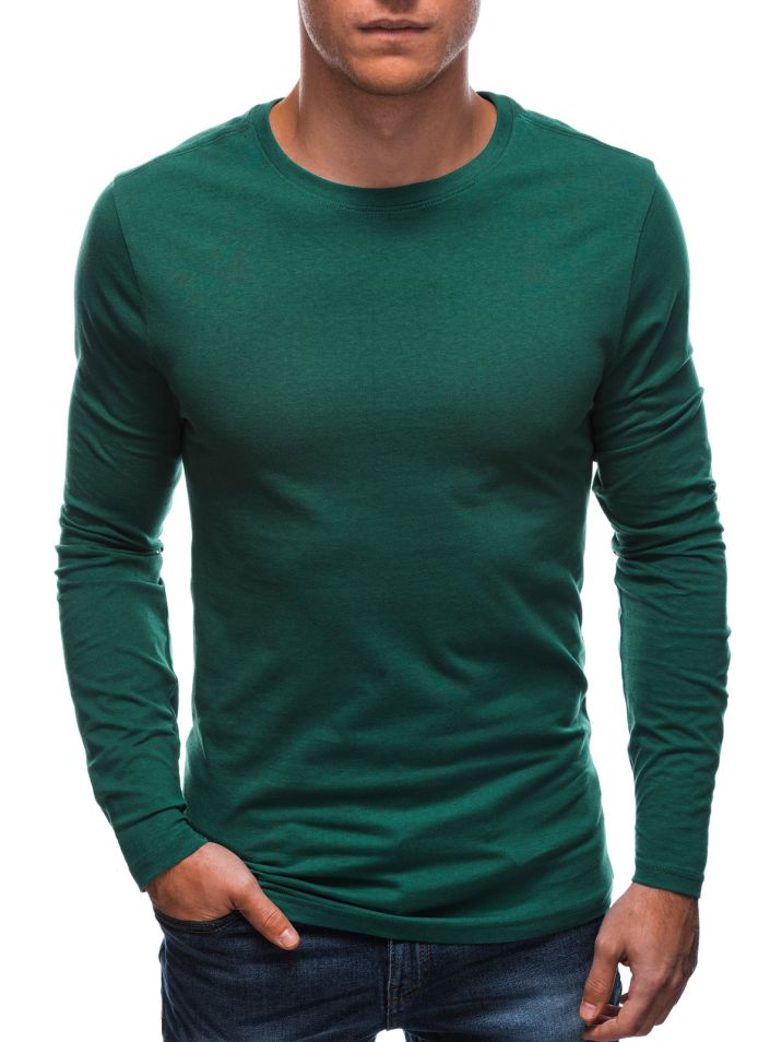 Deoti Moška osnovna majica z dolgimi rokavi Fuerza temno zelena