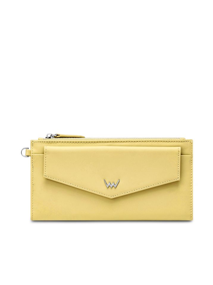 Vuch Ženska usnjena denarnica Adira rumena
