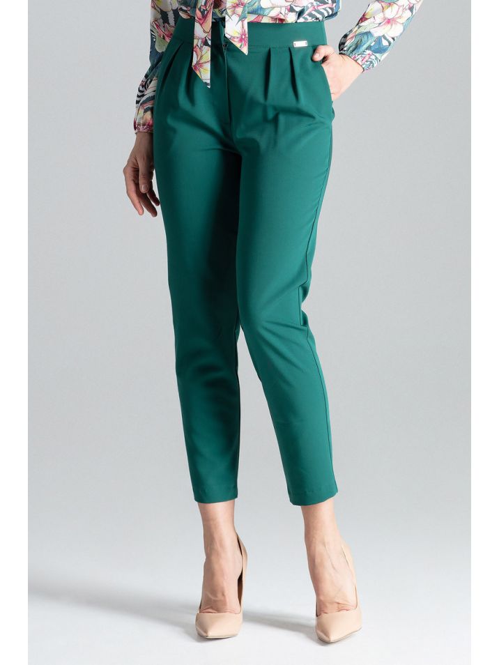 Lenitif Elegantne ženske hlače Gilcrest L028 zelena
