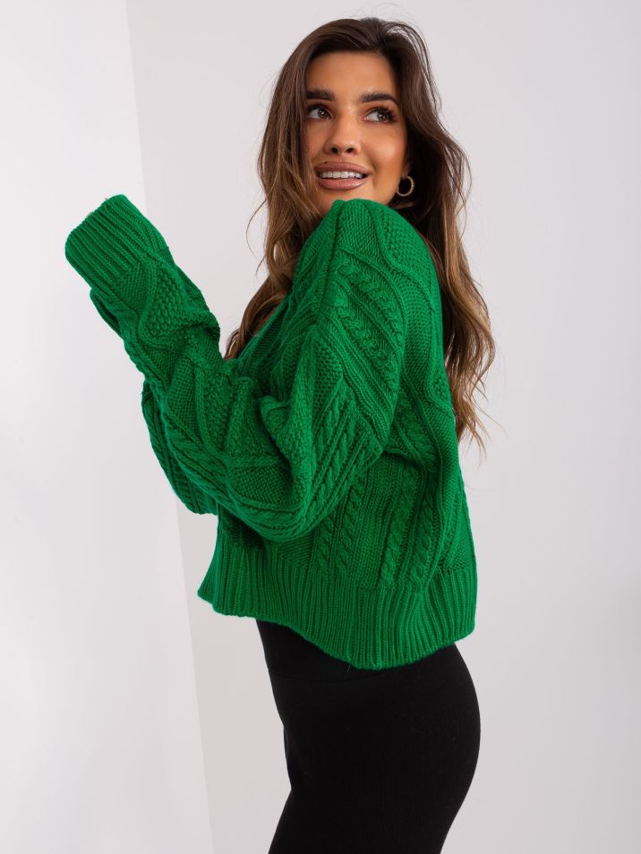 Badu Klasičen ženski pulover Maddalena zelena