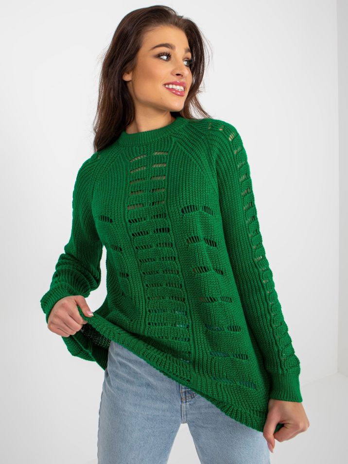 Badu Klasičen ženski pulover Fenidron zelena