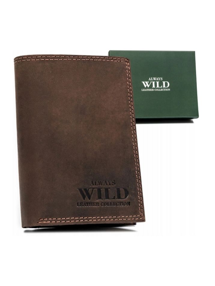 Always Wild Moška usnjena denarnica Bloodwound rjava