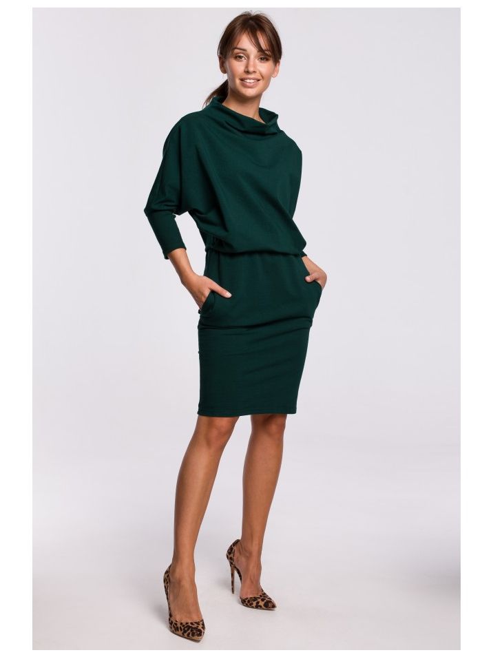BeWear Ženska mini obleka Yungdrung B175 temno zelena
