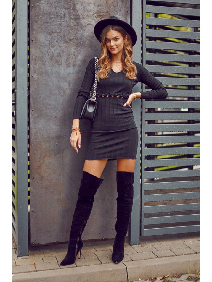 Fasardi Ženska mini obleka Urranu črna